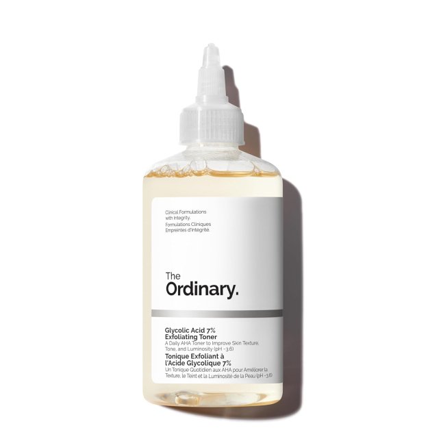 The Ordinary Glycolic Acid 7% Exfoliating Toner, Brightening and Smoothing Daily Toner for More Even-Looking Skin Tone, 8.1 Fl Oz