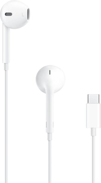 Apple EarPods Headphones with USB-C Plug, Wired Ear Buds with Built-in Remote to Control Music, Phone Calls, and Volume