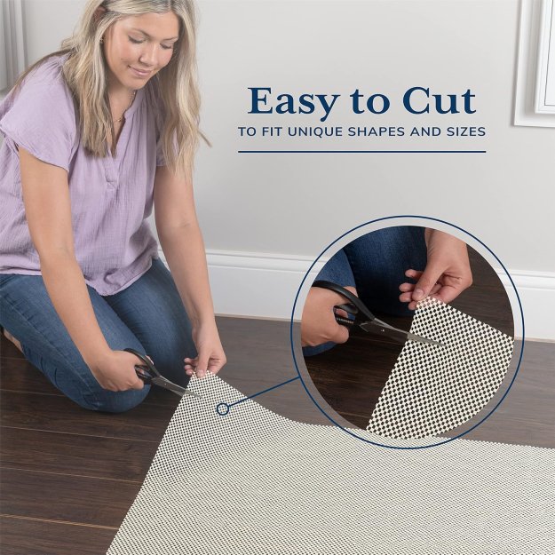 Veken Rug Gripper Pad for Hardwood Floors, Non Slip Rug Pads for Area Rugs, Thick Rug Grippers for Tile Floors, Under Carpet 2x3 Ft Anti Skid Mat, Keep Your Rugs Safe and in Place