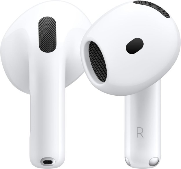 Apple AirPods 4 Wireless Earbuds, Bluetooth Headphones, with Active Noise Cancellation, Adaptive Audio, Transparency Mode, Personalized Spatial Audio, USB-C Charging Case, Wireless Charging, H2 Chip