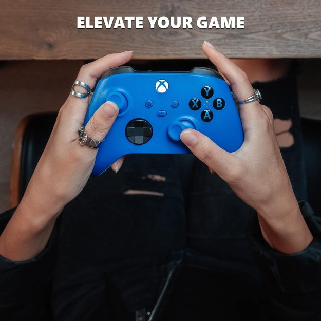 Xbox Wireless Controller Shock Blue - Wireless - Bluetooth - USB Series X, Series S, One, PC, Android, iOS, Tablet - Shock Blue