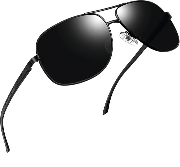 Joopin Polarized Metal Aviation Sunglasses Men, Classic Military Sun Glasses Women, Rectangle Shades UV400 Protection Costume