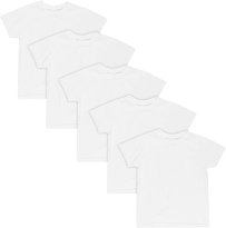 Hanes Boys' Ecosmart Short Sleeve Crew Neck T-Shirt 5-Pack