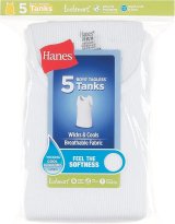 Hanes Boys' Ecosmart Cotton Tank Undershirt 5-Pack