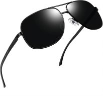 Joopin Polarized Metal Aviation Sunglasses Men, Classic Military Sun Glasses Women, Rectangle Shades UV400 Protection Costume